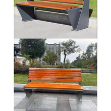 TBLOTYD Garden Bench Stainless Steel Park ChairOutdoor BenchesPineapple LatticeSolid WoodPlastic Wood BackrestThickened Steel BenchPatio Seating Patio Seating for Park，200 * 60 * 80
