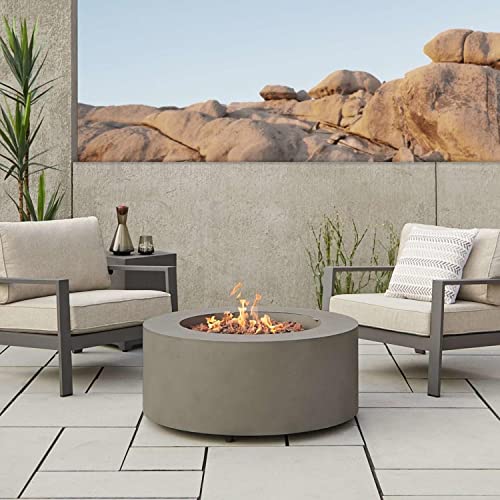 Lakeview Elysian 36-Inch Round Propane Fire Table w/NG Conversion Kit - Mist Gray - SCC9815LPMGRY