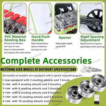 zhenmaster Manual Vegetable Seede, Hand Push Garden Seeder with Adjustable Row spacing. Available in 1/2/3/4/5/6 Row configurations, This Portable Manual Seeder Handles Corn, Soybean.(5row)
