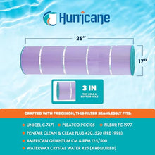 Hurricane Filters 12 Pack HF7471-04P Platinum Purple Pool Filter Cartridge - Replacement for PCC105, Unicel C-7471, Filbur FC-1977, Pentair Clean & Clear Plus 420