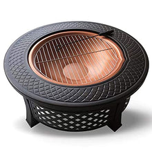 Fire Pits Fire Pit Table BBQ Grill Ice Pit with BBQ Grill Net Mesh Screen Cover for Camping Picnic Bonfire Patio Backyard Garden Beaches Park