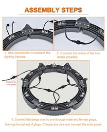NRPEAK LED Solar Ground Lights, Outdoor Ring Tree Ligh, Yard Lighting Uplight Landscape Spotlights, Made to Last(Warm White Light,Pack of 8)