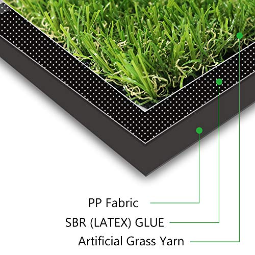 Fas Home Artificial Grass Turf 10FTX26FT 0.8" Pile Height Customized Width-10FT