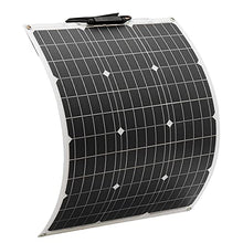 12V 100W Flexible Monocrystalline Solar Panel Solar Battery Can Charge 12V Waterproof Solar Panel for Car/Boat/Home (2 pcs) (2 pcs)