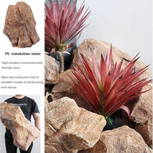 Realistic Fake Rocks For Yard, Artificial Landscape Solid Fake Rocks, Faux Stone Edging For LandScaping, PU Foam Decorative Cover, Multi-Purpose Decorative Stones For Landscaping Lawn(Size:35*27*22cm)