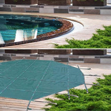 CHZDPP Durable Round Pool Safety Cover for Winter, Reinforced Edges & Triple Stitched Inground Pool Covers, for Prevent Leaf & Debris, with Installation Hardware(33.5ft/1021cm)