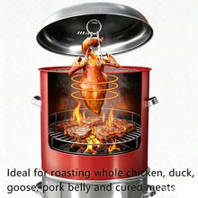 Drum Smoker and Grill, BBQ Charcoal Smoker Grill with Thermometer