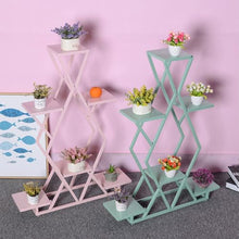 6 Tier Indoor Plant Stand Tall Flower Rack Outdoor Ladder Plant Shelf With Metal Cream Style Flowerpot Stand Floor Standing Flower Stand Creative Plant Display Rack For Terrace Balcony Courtyar