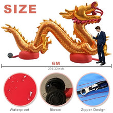 Inflatable Dragon Large Long Inflatable Dragon Decoration Outdoor Chinese New Year Decorations for Party Indoor Outdoor Christmas Garden Yard Decor(1pcs,8M)