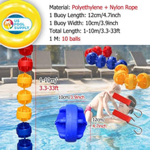 YXXSDP Pool Safety Rope Divider Float Line Kits with 2 Stainless Steel Hook, Swimming Pool Buoy Lines for Practice and Races, Lane Line Pool Equipment, Customizable Lengths(19.7ft/6m)