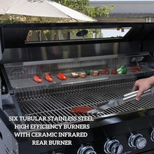 65-Inch Outdoor Kitchen Island with 4-Burner 72000 BTU Gas Grill, Round Side Burner, Rotisserie Kit, Granite Countertops, Storage Drawers & Cabinets 304 Stainless Steel