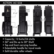 Action AC1224 12x24 Traveling Dealer Pool Cue Case Black