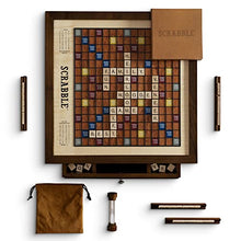 WS Game Company Scrabble Heirloom Edition Rotating Walnut Cabinet Multicolor