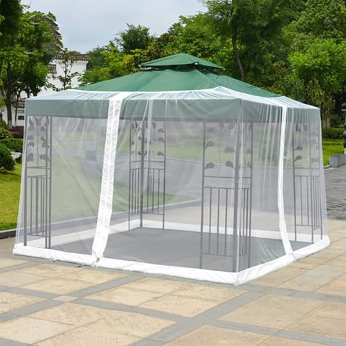 JIANGSHUAIM Square Umbrella Mosquito Net, Patio Mosquito Netting, with Adjustable Rope and Double Zipper Door, Mosquito Netting for Outdoor Gazebo Canopy,(Umbrella not Included)