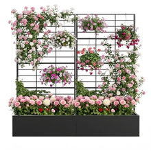 Diyfire Metal Planter Box with Trellis Set of 2, 71" Raised Garden Bed