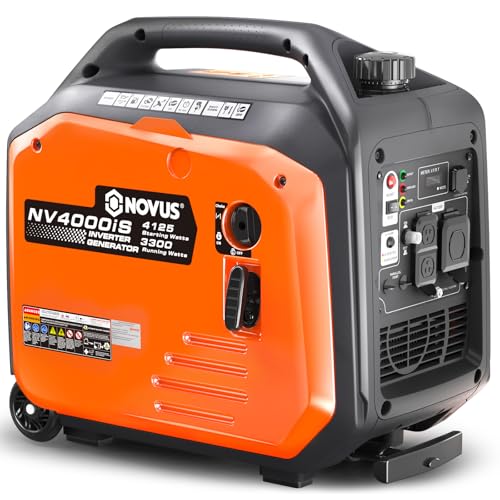 NOVUS 4125W Inverter Generator with Wheels, Portable Gas Powered Generator