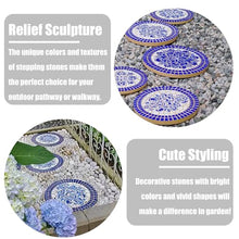 Elitix Stepping Garden Stone Mosaic Patterns Tiles for Walkway, Outdoor Stepping Gardening Stone, 30/34 / 39cm Stone Ornaments Memorial for Garden(Color:Large,Size:6 pcs)