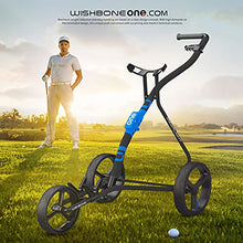 GolfWishbone Golf Push Cart Blue