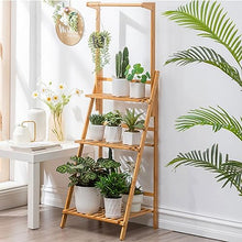 Hanging Plant Stand 2 Tier Ladder Flower Indoor Plant Trellis Wood Flowerpot Stand For Multiple Pot Plant Shelf For Window Balcony Living Room Ladder Frame Moisture-proof Flower Display Rack