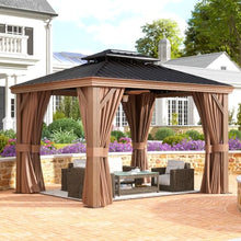 oneinmil 10' x 12' Hardtop Gazebo Brown