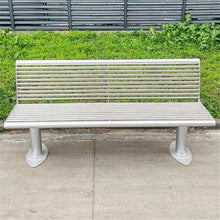 Jingzai202405 Garden Furniture Bench Garden Outdoor Backrest Benche, Stainless Steel Seating, Patio Leisure Chair Suitable for Patio, Park(Small)