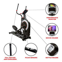 Sunny Health & Fitness Electric Elliptical Trainer with Programmable Monitor - SF-E3875 Black