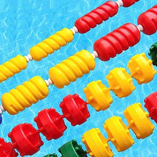 GRRICEPL Swimming Pool Safety Marker Line, Pool Floating Rope, Anti-Ultraviolet Rope with Buoy, for Shallow Deep End (Color : 6cm/Multi-Colored-A, Size : 15m)
