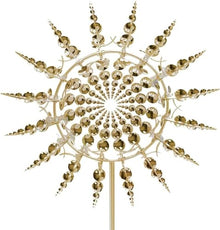 KWJTOY Garden Windmill Outdoor Decor Gold