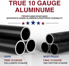 IIOPE 30FT Heavy Duty Flag Pole for Outside House, Real 10 Gauge Aluminum