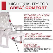 Amish Casual Heavy Duty 600 Lb Mission Pressure Treated Rocking Chair with Cupholders (Semi-Solid White Stain)
