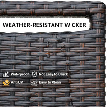 Skypatio Outdoor Wicker Recliner, Patio Recliner Adjustable Chair with 5.5" Thick Cushions and Ottoman, UV/Rust/Weather Resistant/Aluminum Frame/Hand Woven, Brown Color