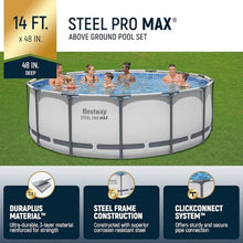 Bestway Steel Pro MAX 14' x 48" Above Ground Pool Set with Pump, 2 Pack