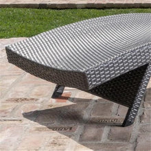 Afuera Living Modern Outdoor Grey Wicker Chaise Lounge Set of 4