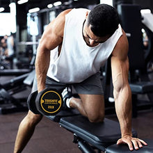 ToughFit 180LBS Decagon Dumbbell Set PEV Coated Black & Yellow