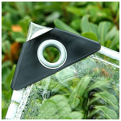Heavy Duty Waterproof PVC Transparent Tarpaulin Clear Vinyl Tarp Cover,0.35mm Moisturizing Awning Canopy Patio Enclosure,Flower-Plant Leaf Covered Rainproof,Clear_1.8x3m/5.4x9ft (Clear 3x3m/9x9ft)