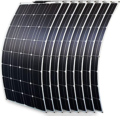 200W 300W 400W 600W 800W Solar Panel Kit with 40A Charge Controller, 18V Flexible Monocrystalline Solar Panel for 12-24V Battery Charging, Car Battery, Caravan,