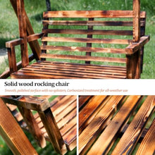 2-Person Wooden Porch Swing with Canopy & Stand, Heavy-Duty Outdoor Patio Swing Bench, Weather-Resistant Hanging Chair, for Backyard/Garden/Rooftop(A)