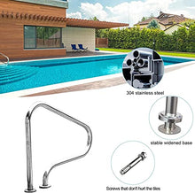 Pool Handrail, 31.5" X 31.5" Swimming Pool Hand Rail, 304 Stainless Steel Stair Railing for Outdoor Indoor Pool Spa Water Park，Rated 375lbs Load Capacity