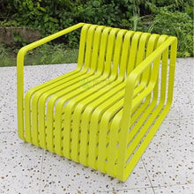 JOSOGO Courtyard Balcony Sofa, Park Aluminum Table and Chair Combination Coffee Table, Outdoor Terrace Leisure Chair(A6)