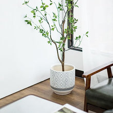 iumLeap Outdoor Indoor Garden Plant Pots European-Style Living Room Ceramic Flowerpot Home Simple White Special Large-Caliber Vase Plant Container Accessories