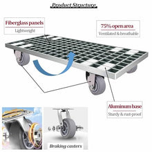 Dalumian Plant Caddy with Wheels, Heavy Duty Plant Stand with 360° Lockable Caster, Metal Rolling Plant Saucers, 800kg Capacity, Suitable for Heavy Plant Pots and Outdoor Use(White,80 * 39cm)