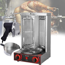 Countertop Rotisserie Grill Kebab Vertical Rotisserie Propane Turkish Chicken Doner Kebab Broiler, for Home Restaurant Kitchen,Pan(Pan+Knife)