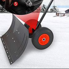 Snow Shovels Snow Shovel Double Pole Snow Removal Shovel with Wheel|Heavy-Duty Adjustable Height Handle Snow Plow |Used for Road Snow Cleaning Snow Pusher