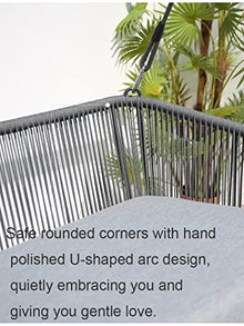 Eiwitany Outdoor Swing Double Person Rocking Chair with Triangular Structure Thick Galvanized Pipe Stable Durable Corrosion-Resistant Leisure Rocking Chair (Single)