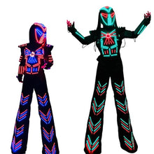 Earthradius LED Robot Costume Suit with Gloves & Lighted Helmet Multicolored Medium