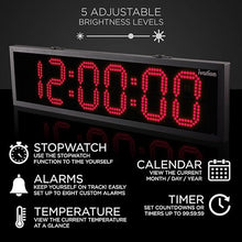 Ivation Large Outdoor Waterproof Digital Clock w/Big Display & Timer, 48"
