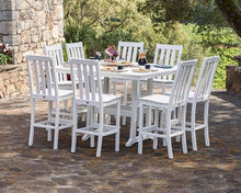 Polywood Vineyard 9-Piece Nautical Trestle Bar Set (Slate Grey)