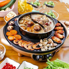 Rinse Roast Integrated Pot Electric Hot Barbecue Household Smokeless Baking Plate Non-stick Machine
