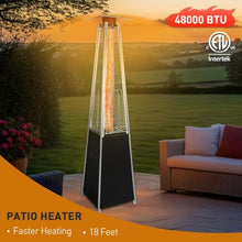 Patio Heater 48,000 BTU Outdoor Heaters for Patio Propane with Detachable Wheels, Protective Cover, Outdoor Terrace Garden Poolsid Commercial Residential