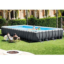 Intex Ultra XTR Heavy Duty Rectangular Above Ground Swimming Pool Gray